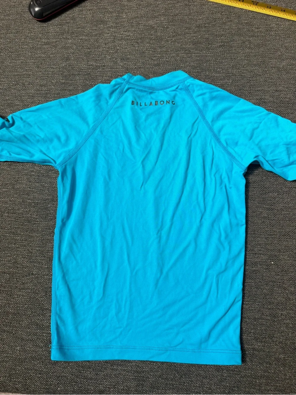 Billabong boys or kids Hawaii Graphic Rash Guard - Turquoise Blue Sz 8